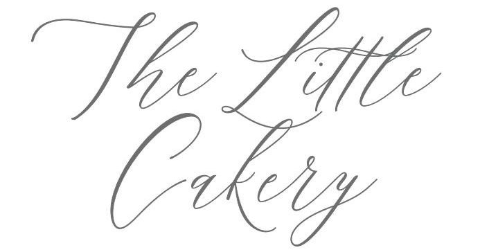Logo with the text "The Little Cakery" written in a cursive font.
